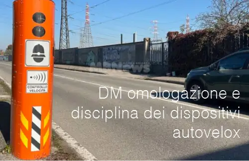 DM omologazione e disciplina dei dispositivi autovelox